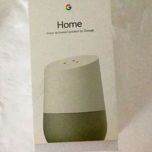 New unopened Google home voice-activated speaker